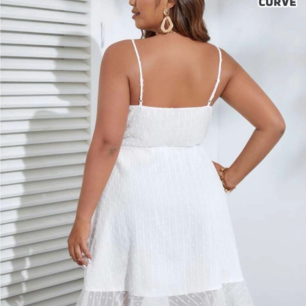 SHEIN White Ruffle Wrap Dress - Picture 2 of 3